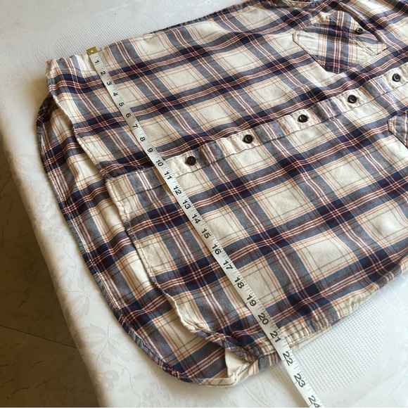Vans Off The Wall Men’s Size L Tan/Brown Plaid Shirt Long Sleeves Button Down … - Picture 9 of 16
